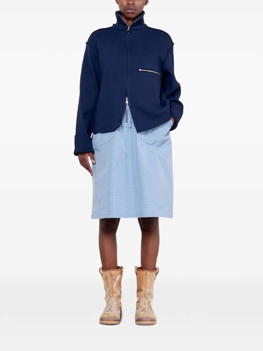 Camiel Fortgens Zip-Up Cardigan in Blue | Lyst