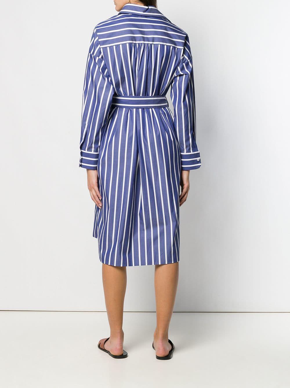 Max Mara Striped Shirt Dress in Blue | Lyst Australia