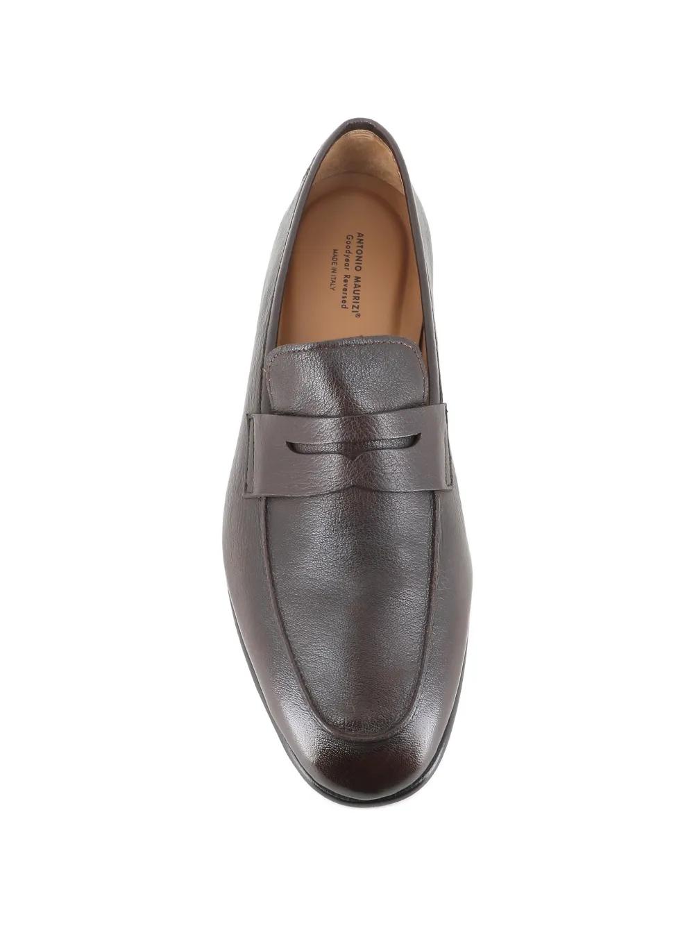Antonio Maurizi Penny-Strap Leather Loafers in Gray for Men  display picture 3