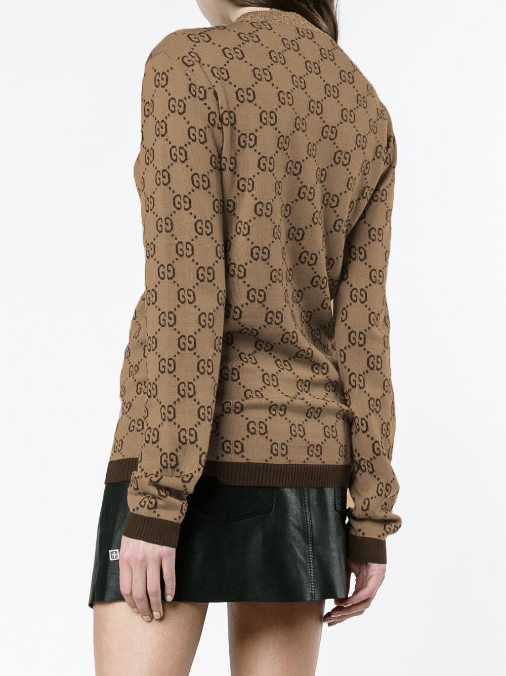 Lyst Gucci Gg Supreme Sweater in Brown