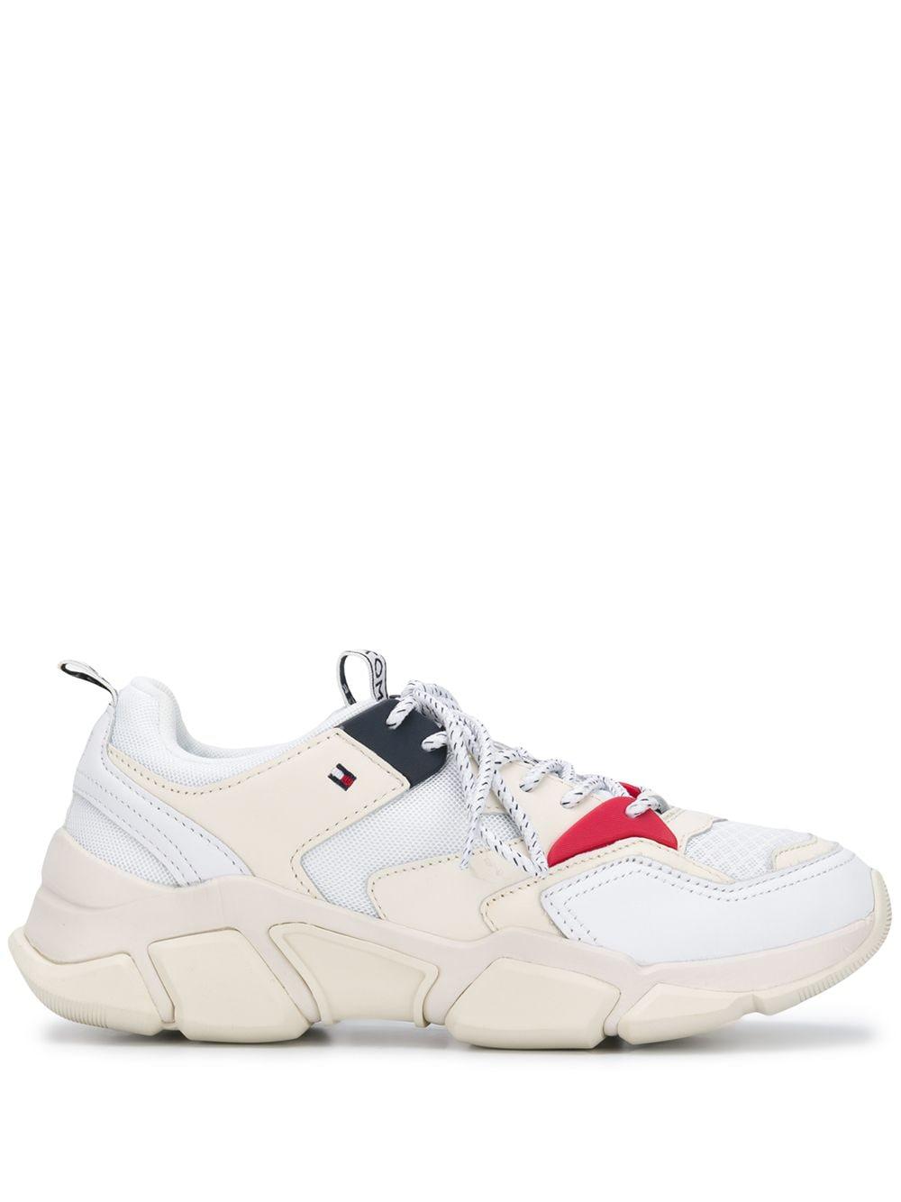 Tommy Hilfiger Leather Chunky Sneakers in White - Lyst
