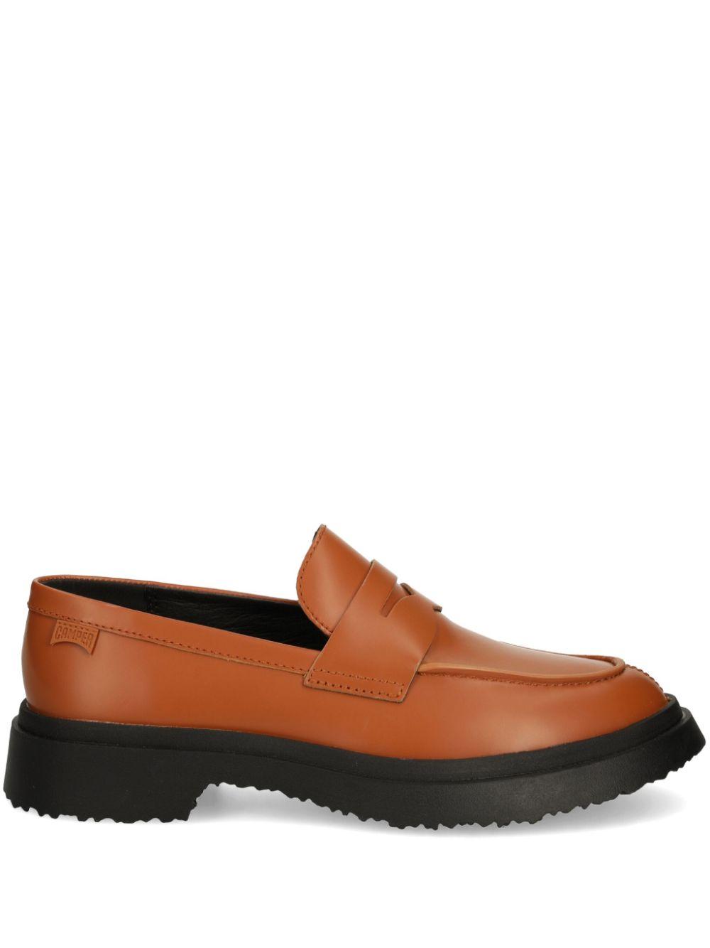 Camper レディース ブラウン Leather Loafers フラットシューズ