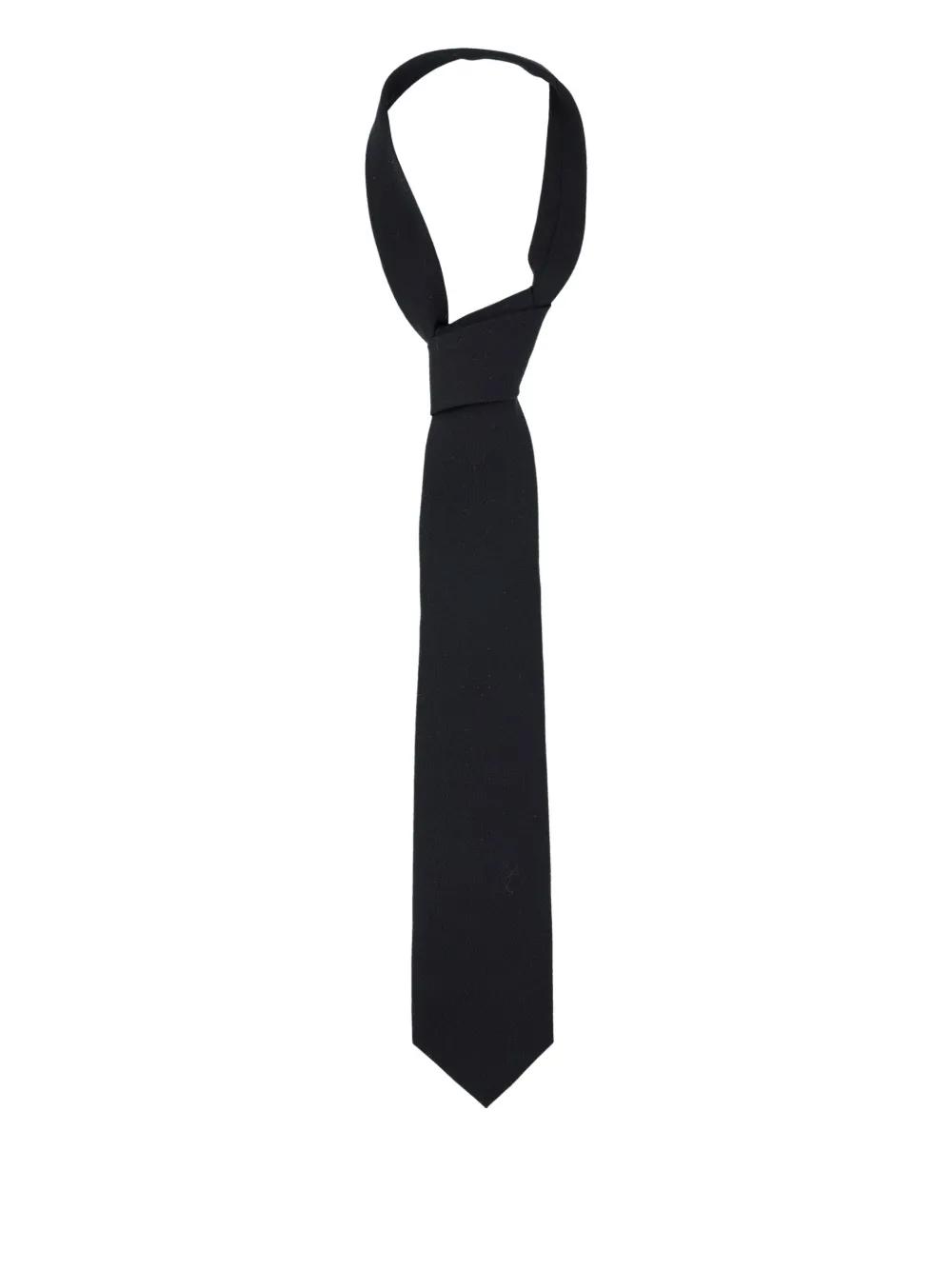 Black Super Light Wool Tie by AURALEE on Sale