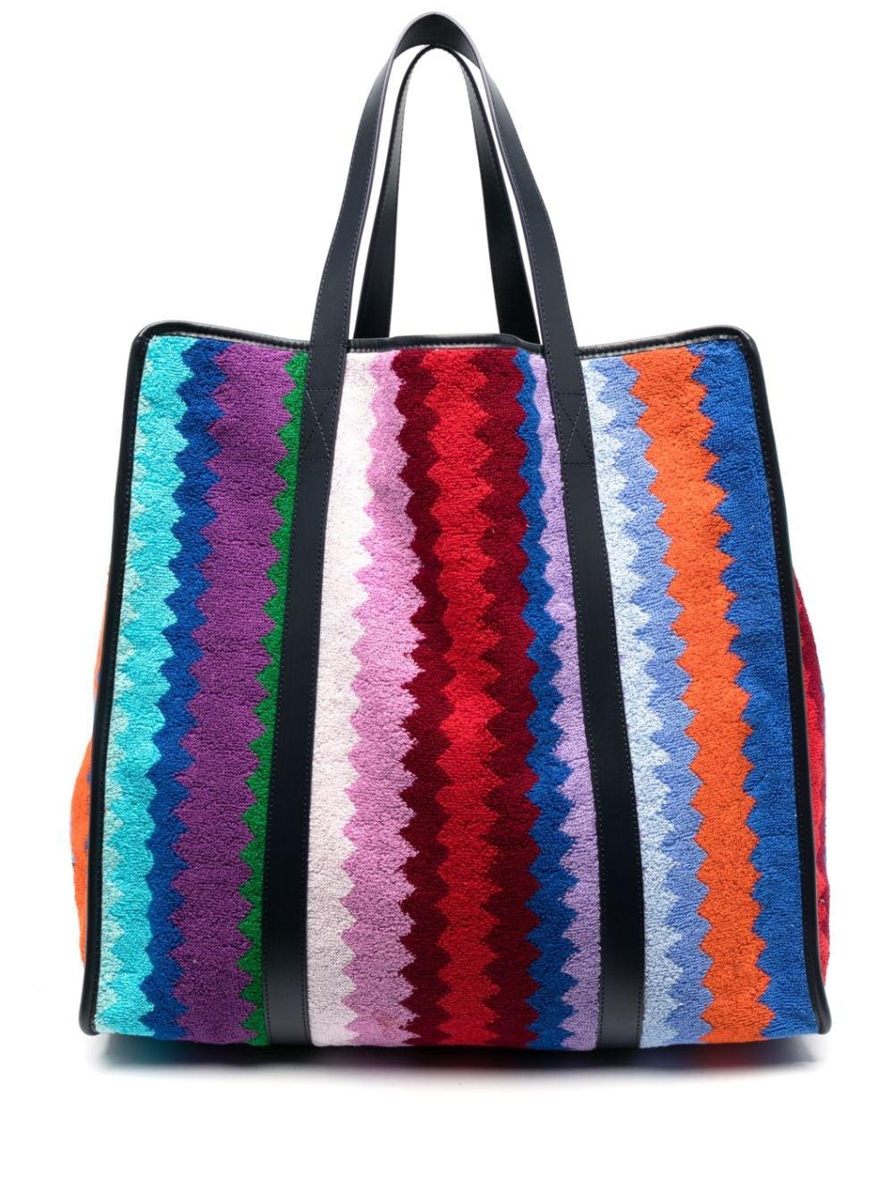 Missoni Zigzag Pattern Tote Bag in Red Lyst Canada