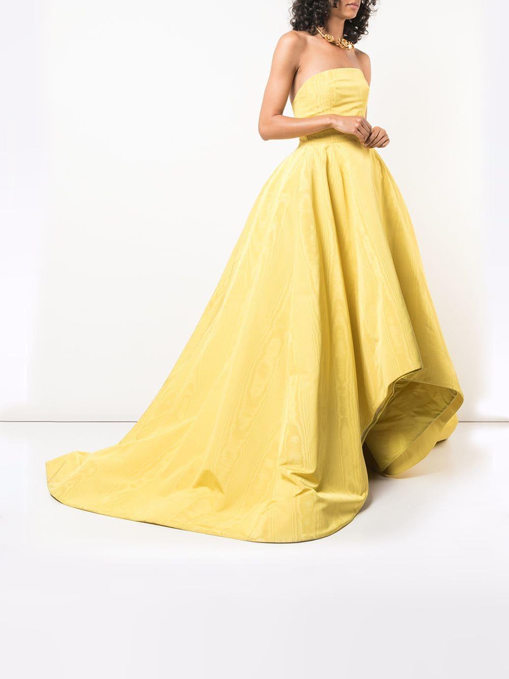 oscar de la renta high low gown