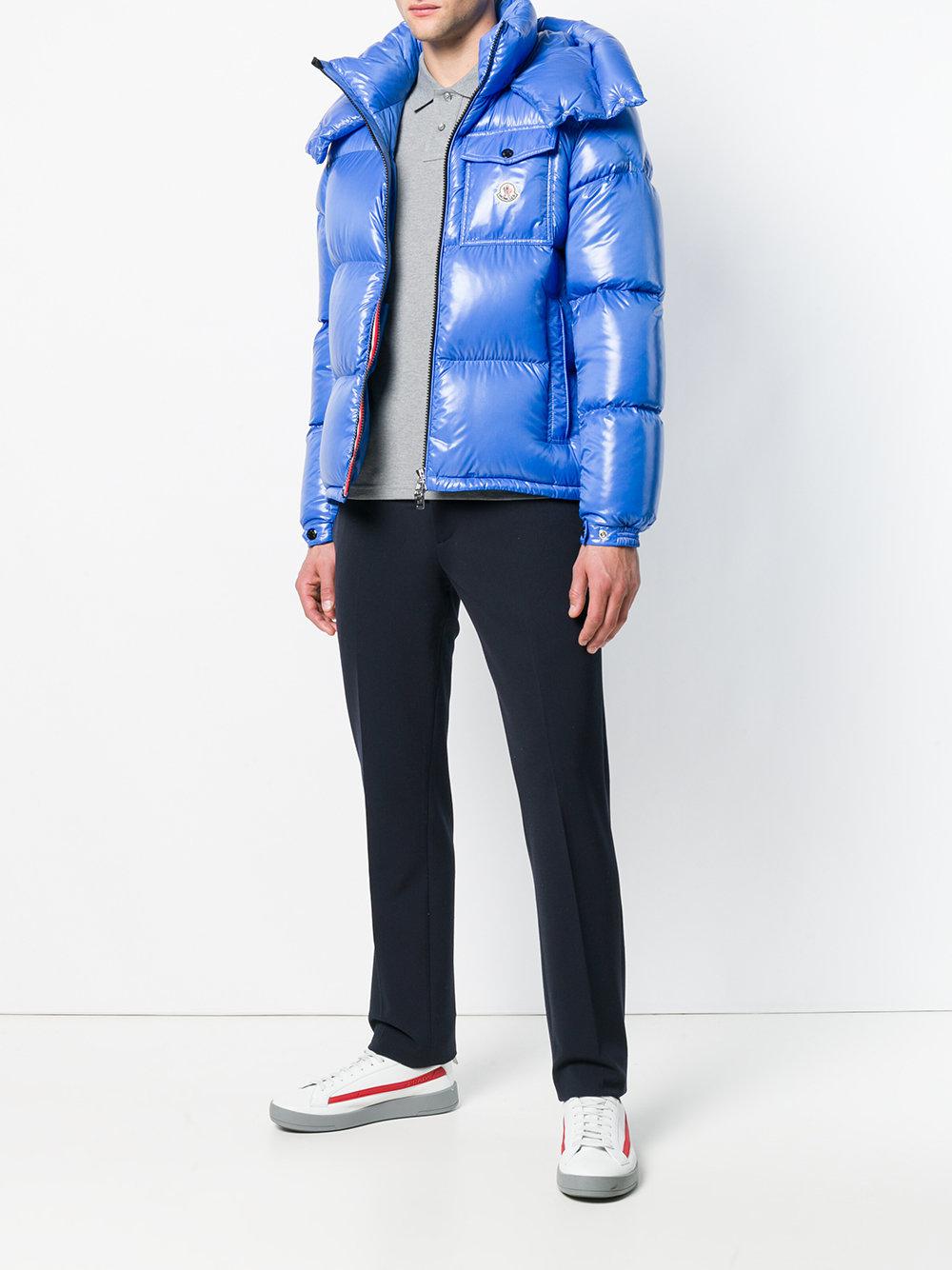 Moncler Montbeliard Puffer Jacket in Blue for Men | Lyst