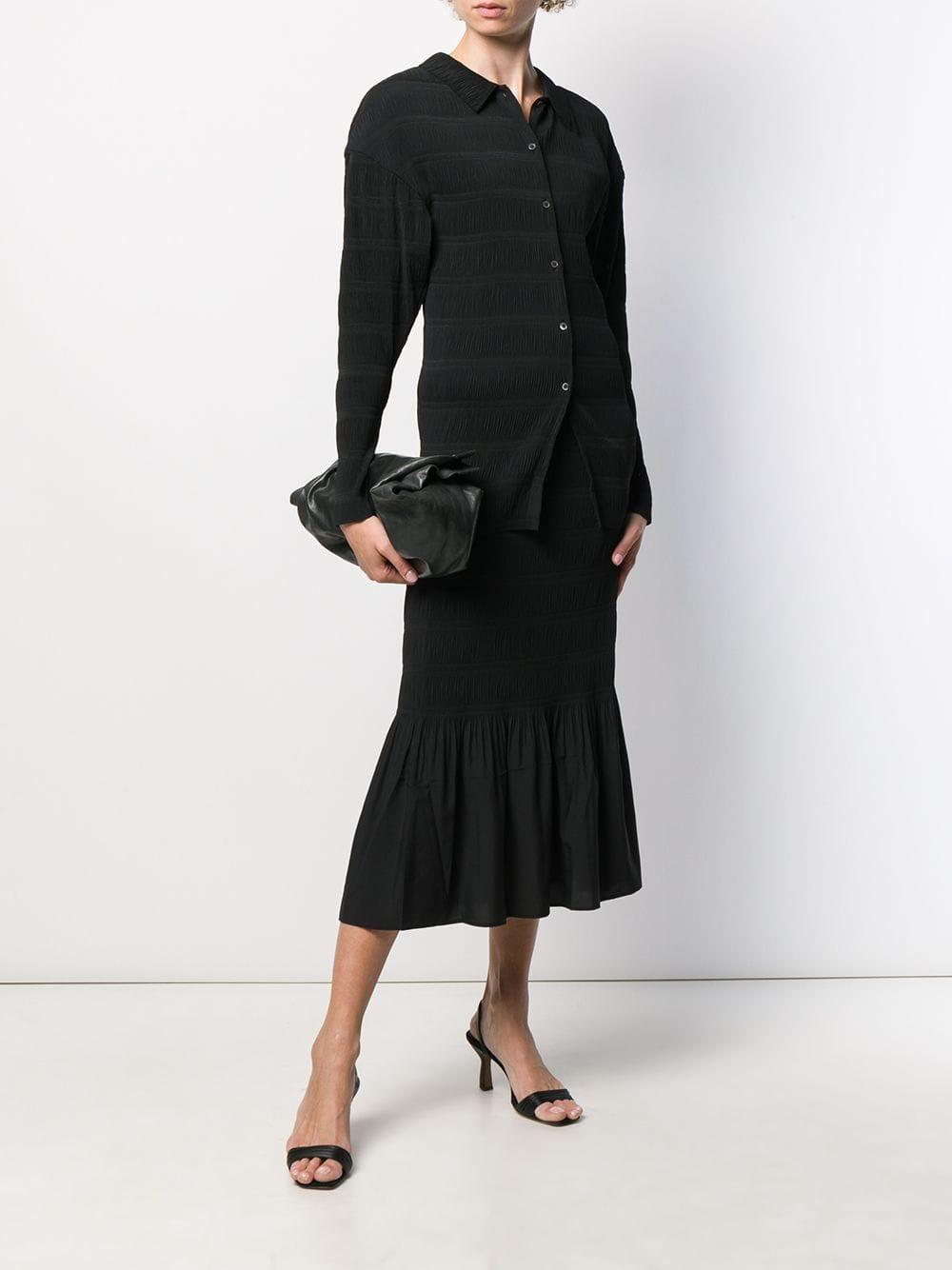 Totême Anzi Pleated Blouse in Black - Lyst