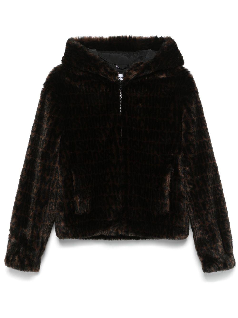 Moschino レディース ブラック ロゴ ジャケット ジャケット 