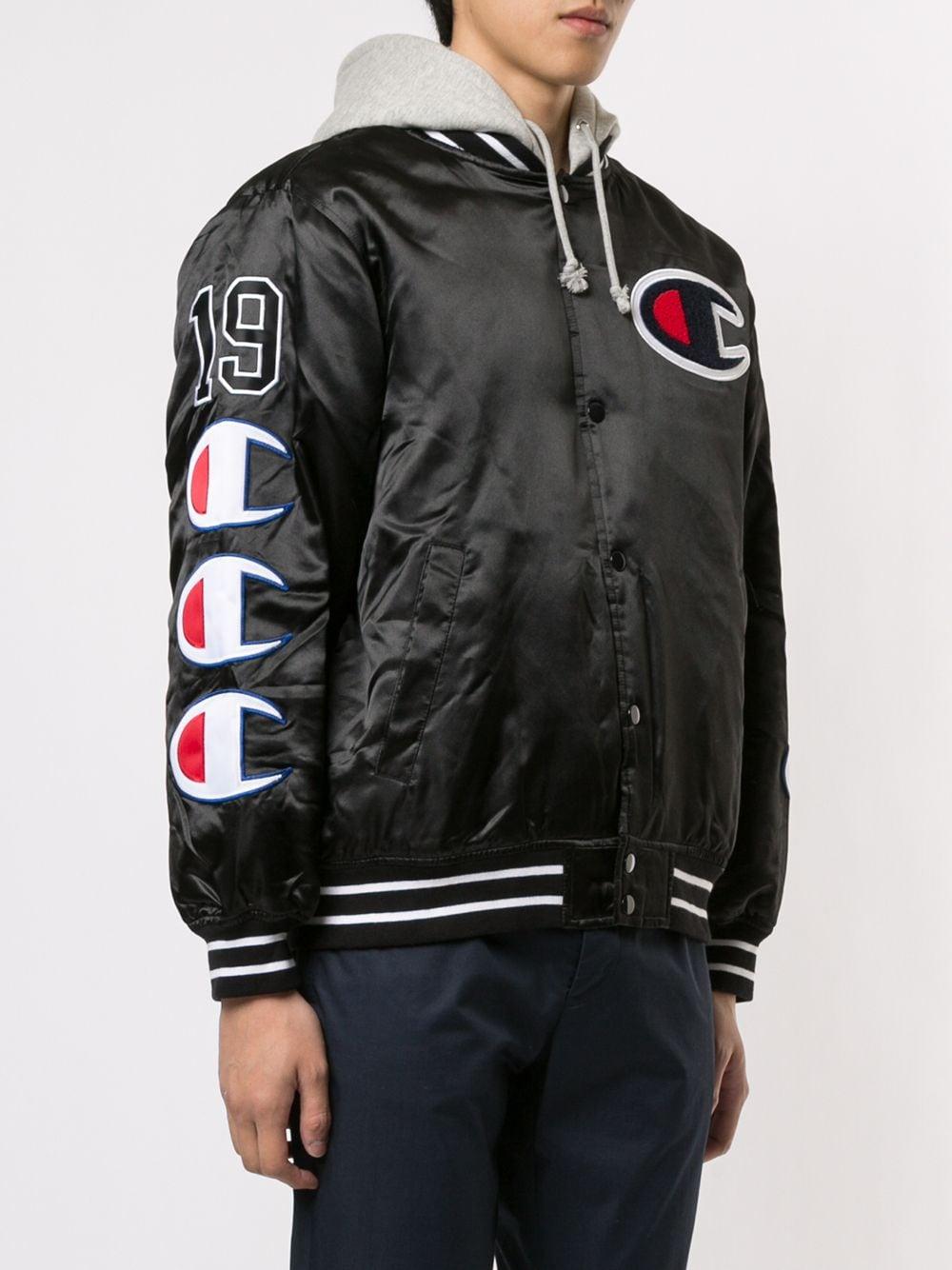 X Champion Hooded Varsity Jacket