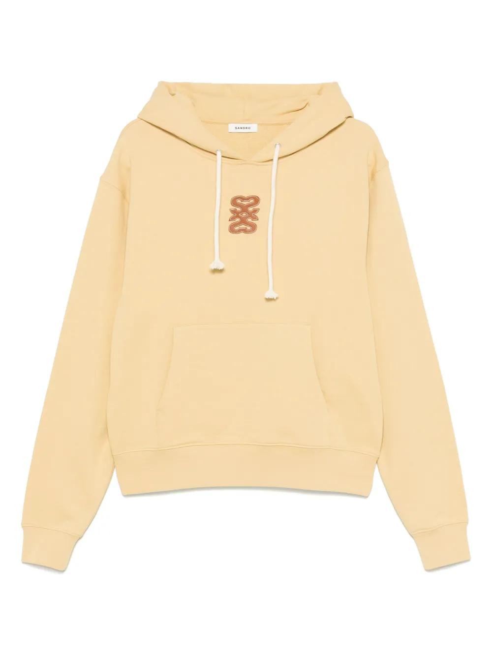 ［国内発送］ SANDRO★メンズロゴ入りパーカー SANDRO ロゴ パーカー | ブルー | FARFETCH JP