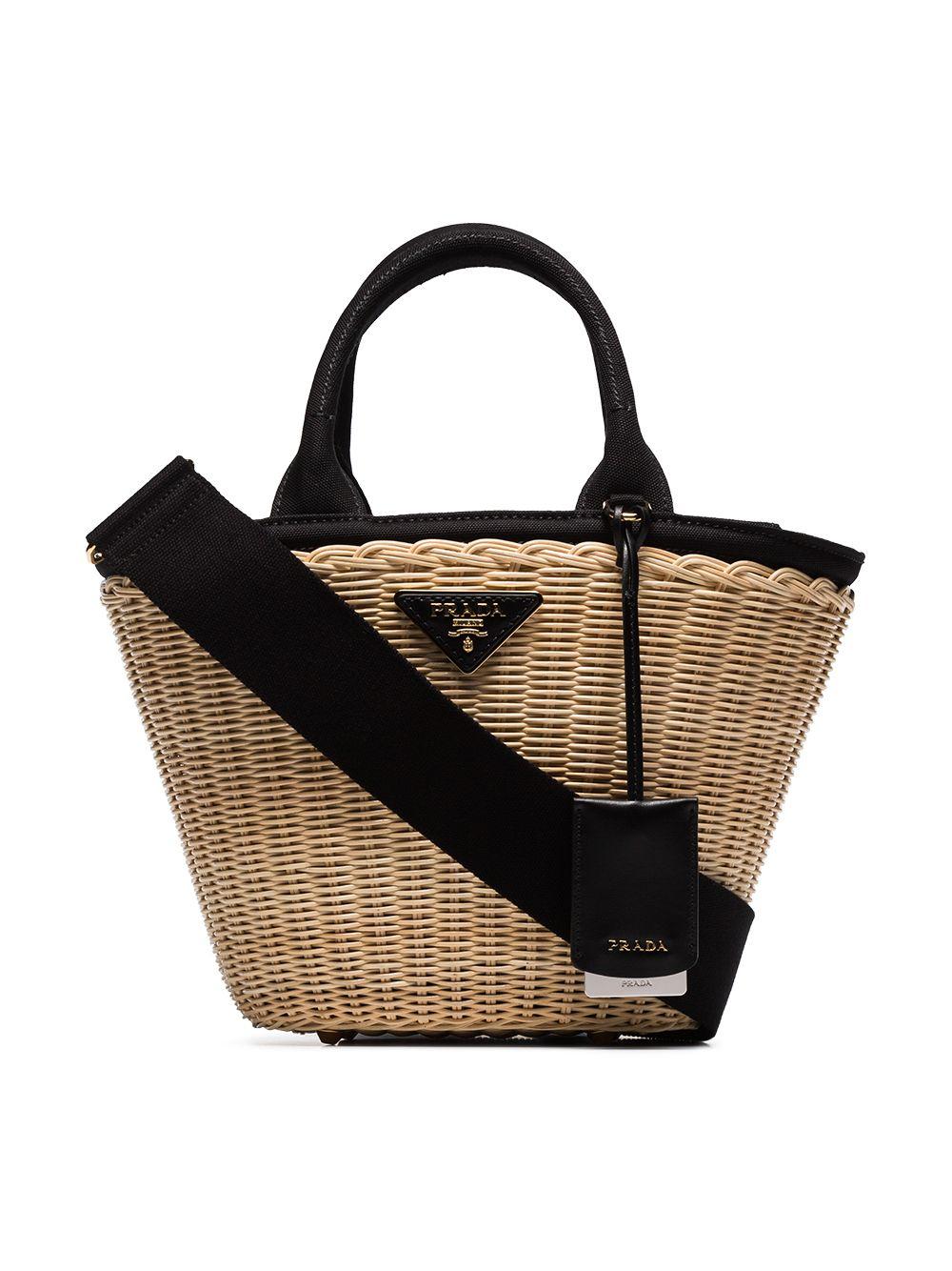 prada basket weave bag