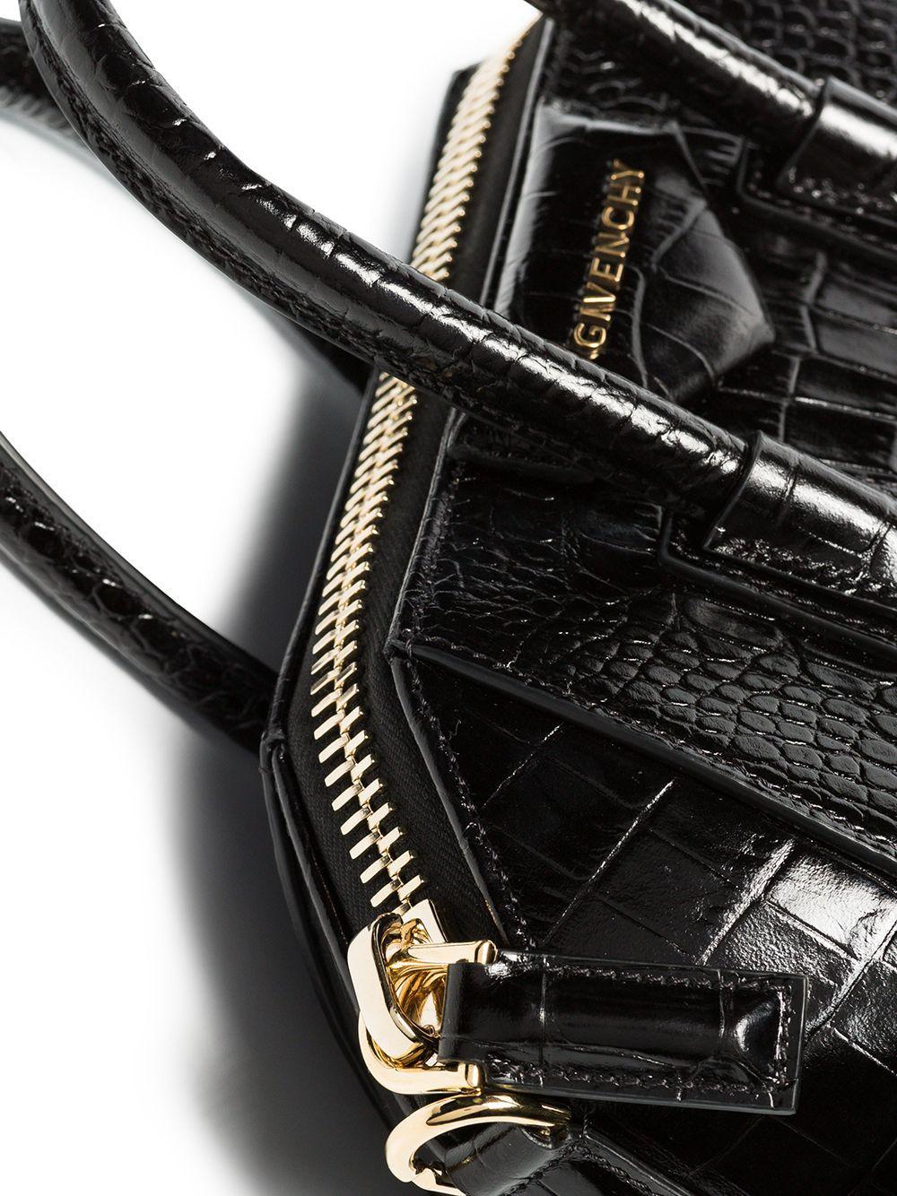 givenchy mini antigona croc black