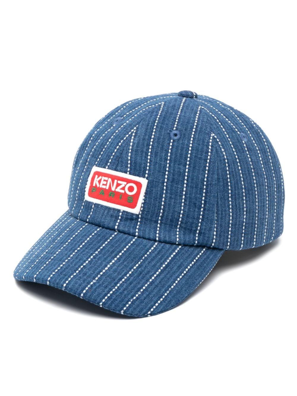 KENZO Logo-patch Denim Baseball Cap in Blue for Men | Lyst