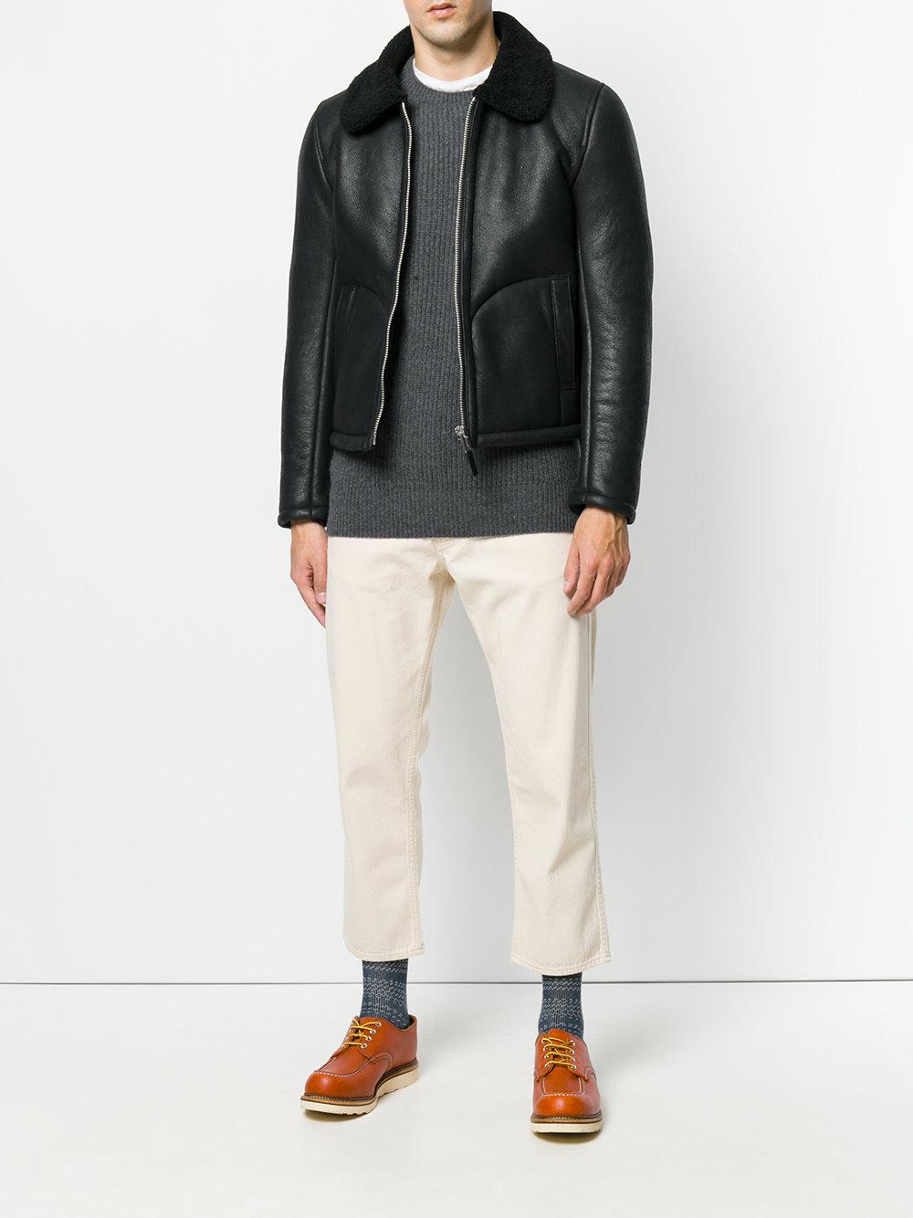 ymc leather jacket