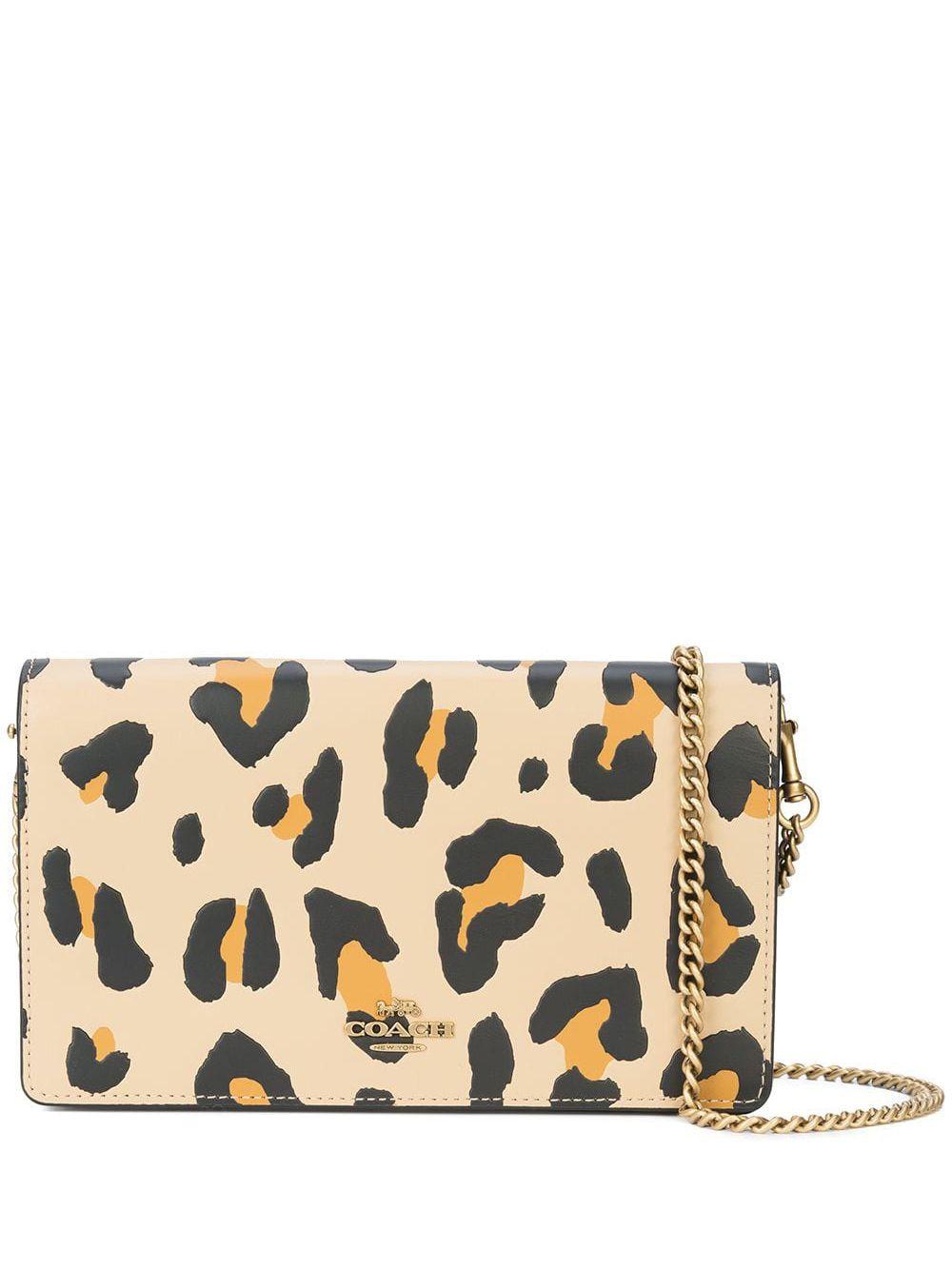 Bolso de mano con motivo de leopardo COACH de Cuero de color Marrón | Lyst