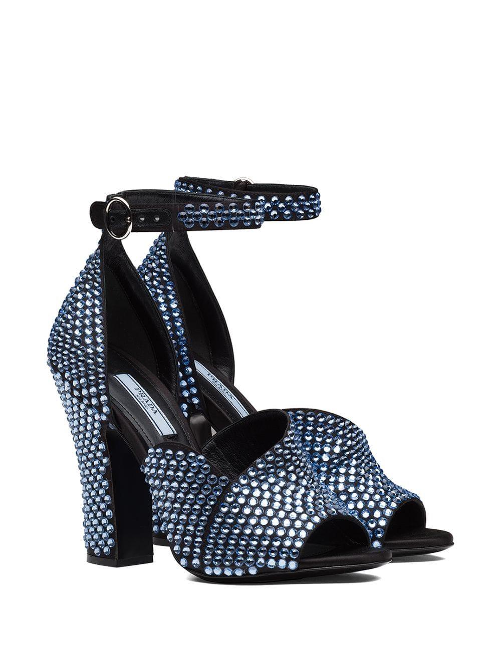 Elizée Shoes | The Crystal Sandal - Black Leather