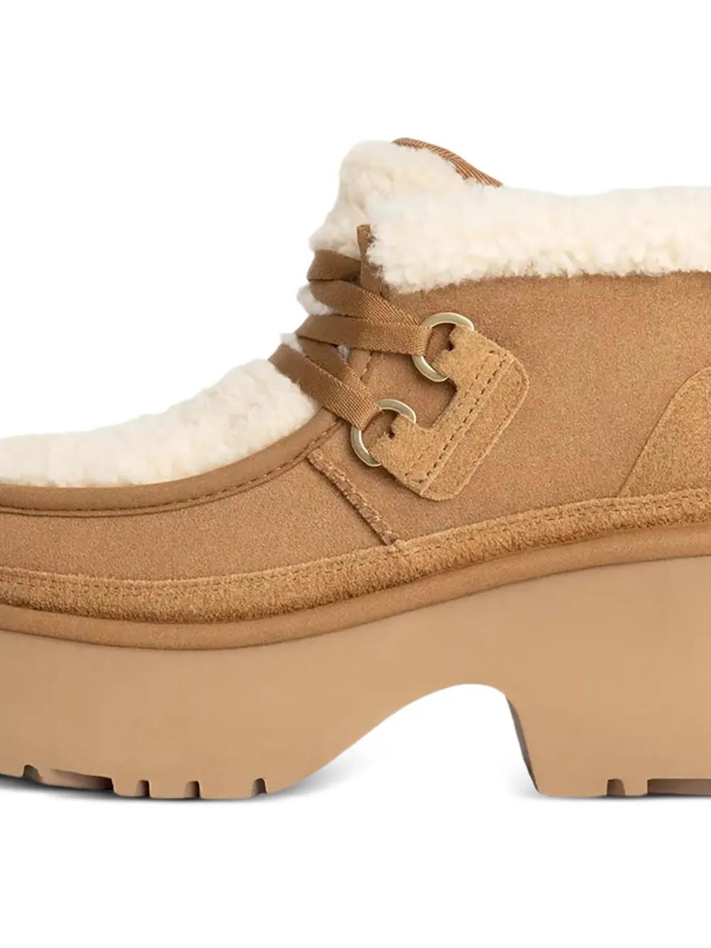 UGG New Heights Lace-Up Platform Boots in Natural | Lyst