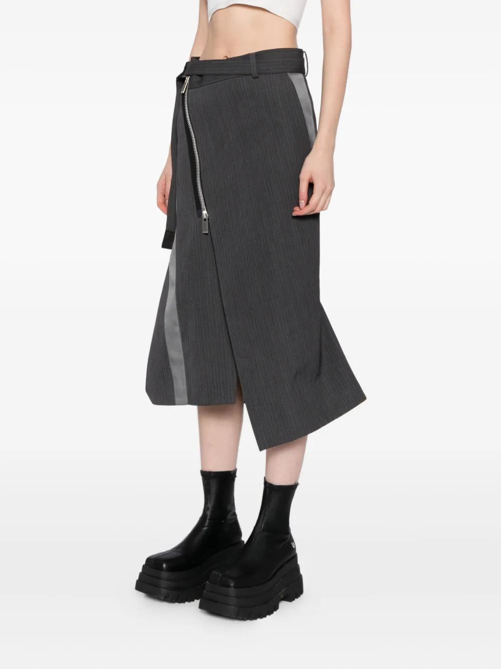 Sacai Asymmetric Skirt in Gray | Lyst