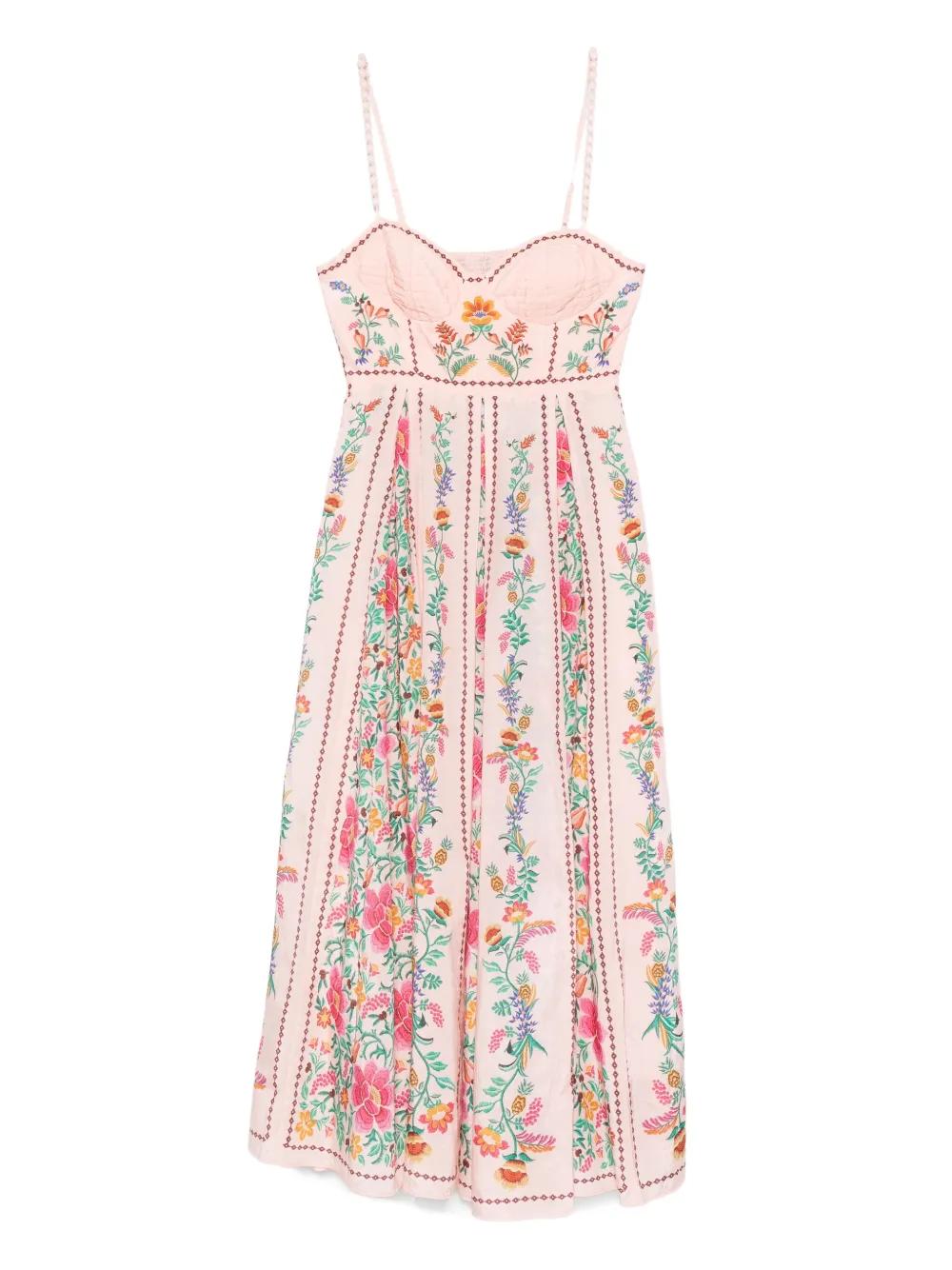 FARM Rio Delicate Forest Floral-Print Pleated Maxi Dress in Pink | Lyst  Australia