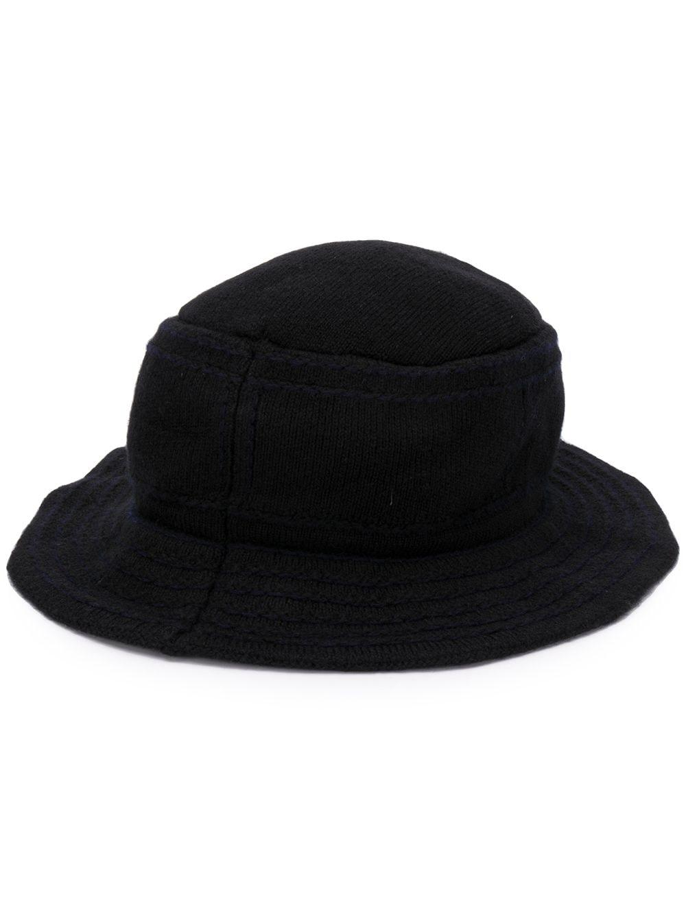 Barrie Curved Bucket Hat in Black | Lyst UK