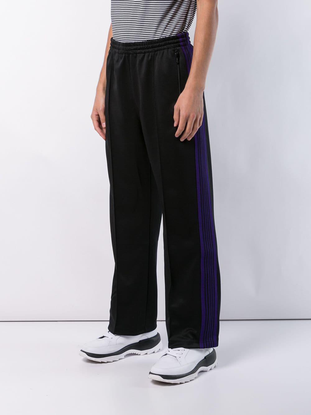 Needles Wide Leg Track Pants in Black for Men | Lyst