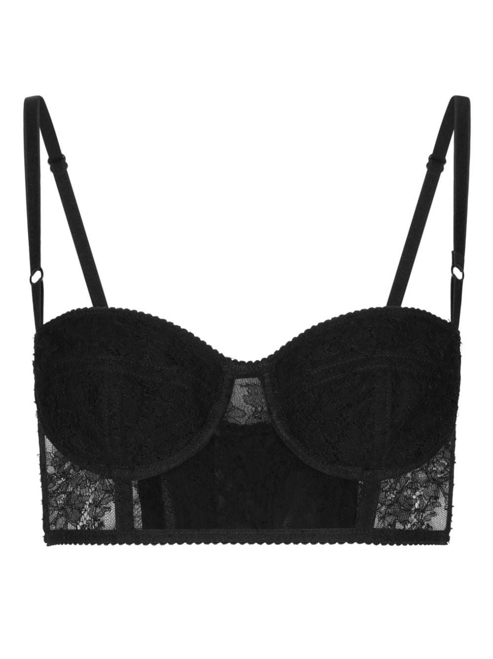 Dolce & Gabbana Lace-detailing Balconette Bra in Black | Lyst