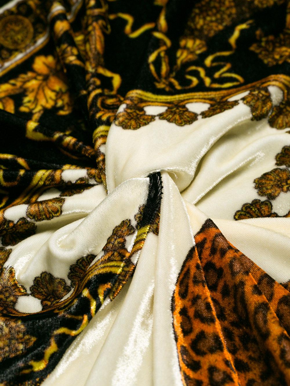 Versace Silk Tiger Print Dress in Brown - Lyst