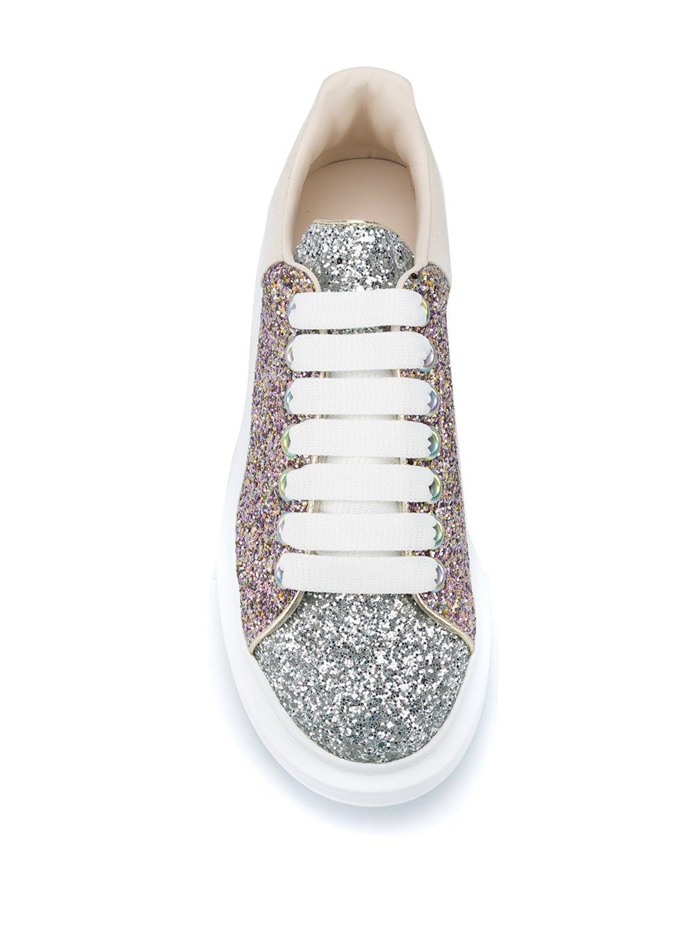 alexander mcqueen pink leather sneakers