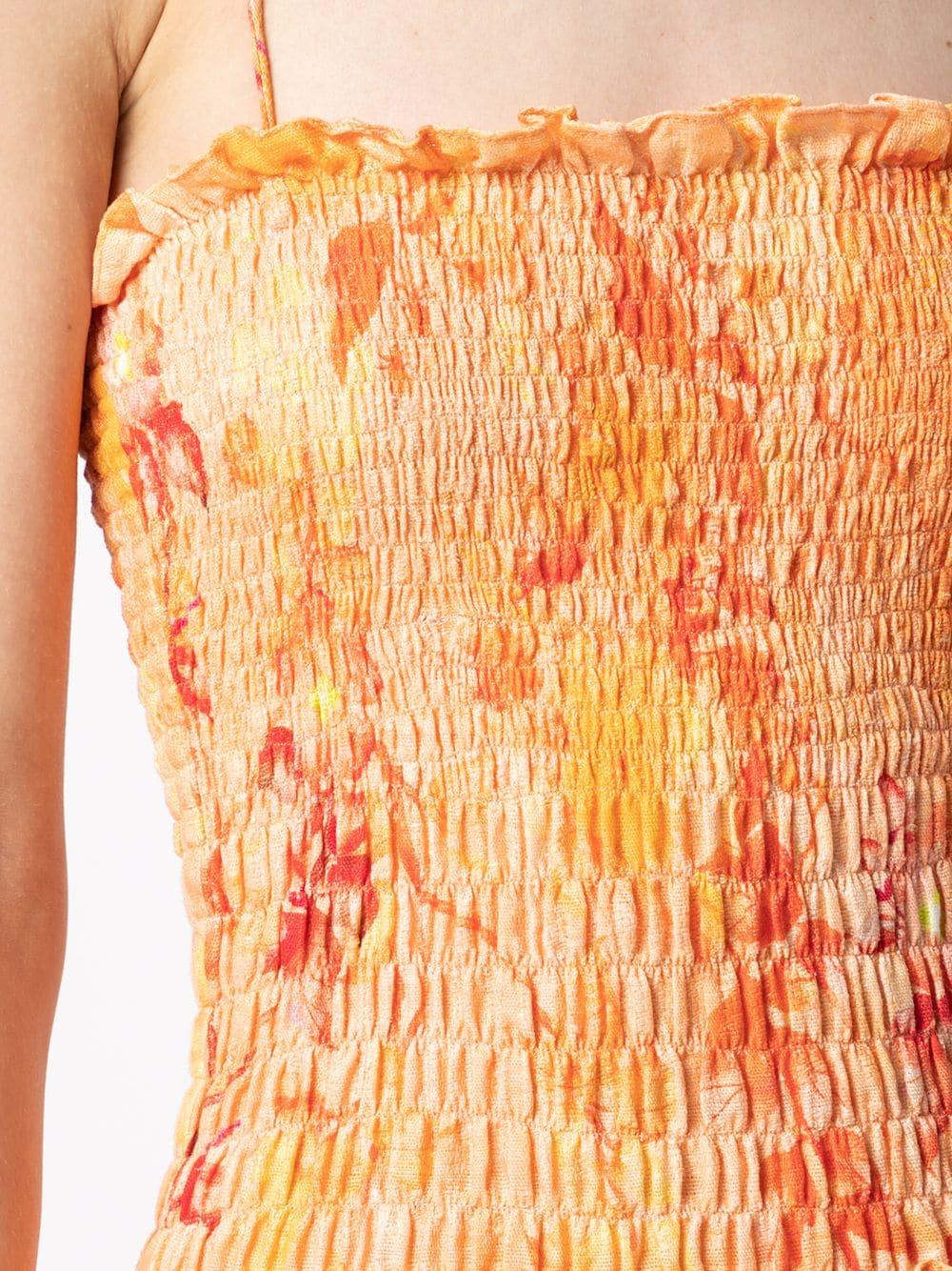 Bambah Linden halterneck midi dress - Orange