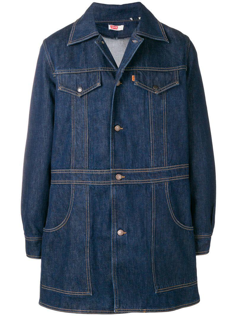 Levi's Denim Safari Jacket in Blue for Men - Lyst