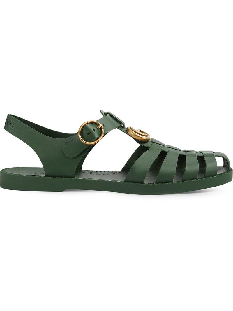 gucci sandals green