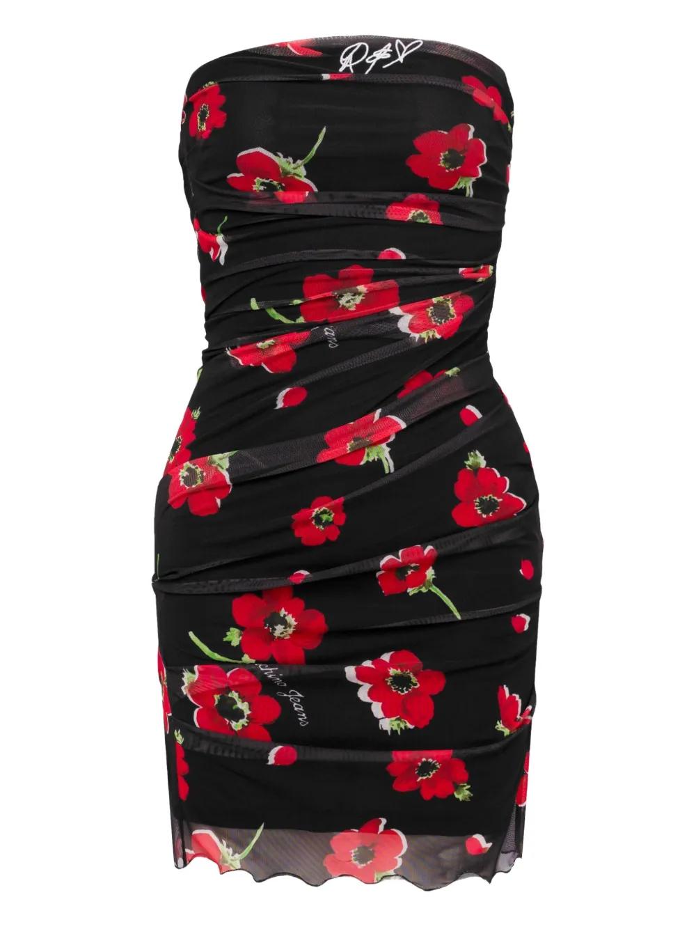 オールインワン・サロペット Moschino Strapless Bandage Sheath Dress With Bow Detail Moschino Strapless Bandage Sheath Dress With Bow Detail