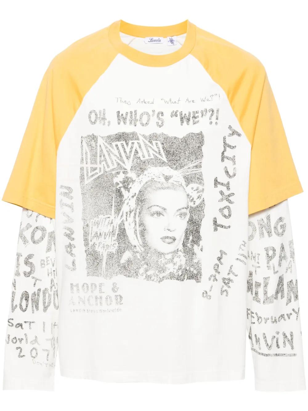 【関税込み】Lanvin Futureエディション イエロー Tシャツ 241254F110014_1.jpg