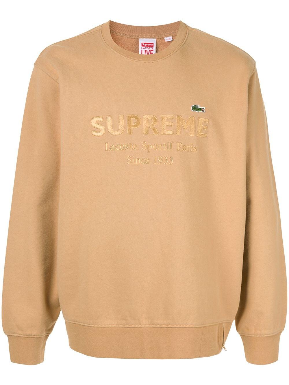 supreme x lacoste crewneck
