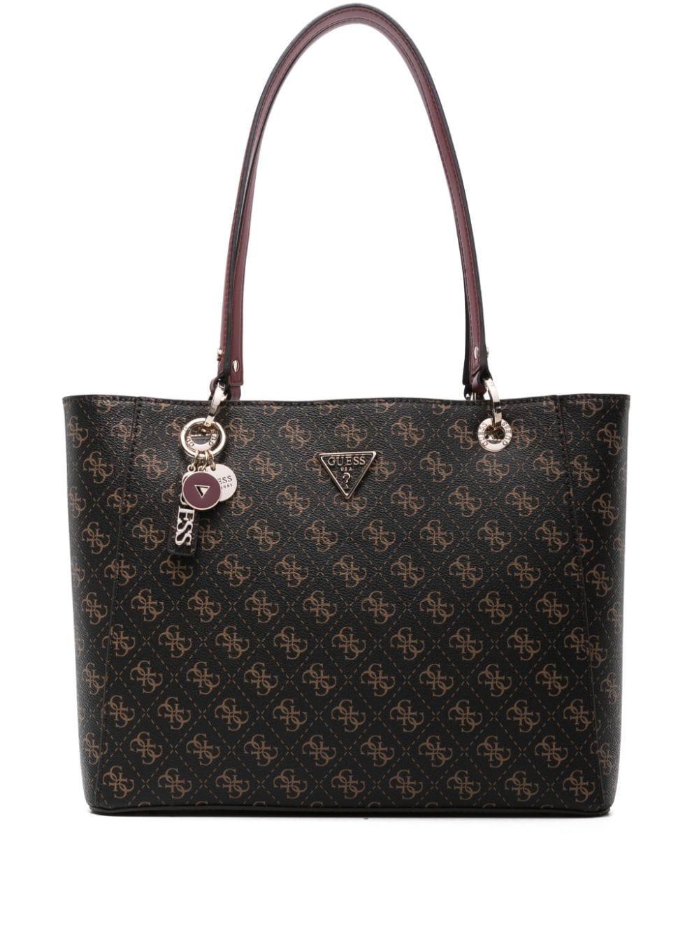 Guess USA Vikky monogram-pattern Tote Bag - Black