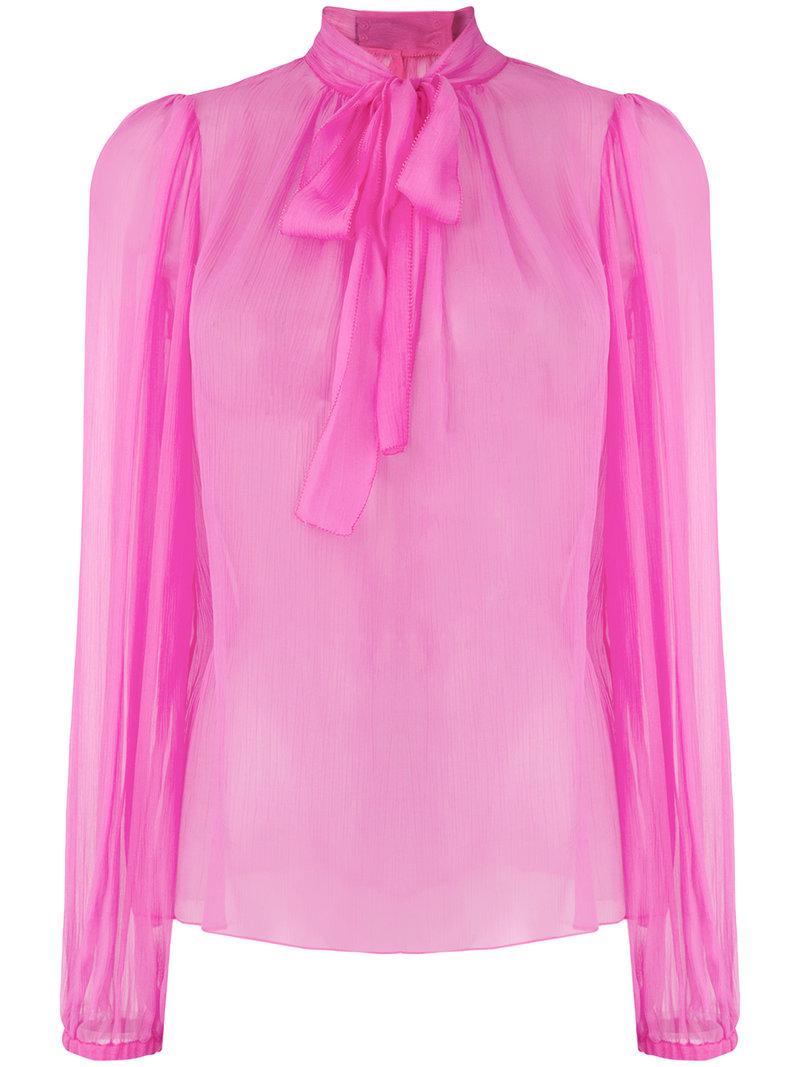 pink sheer blouse