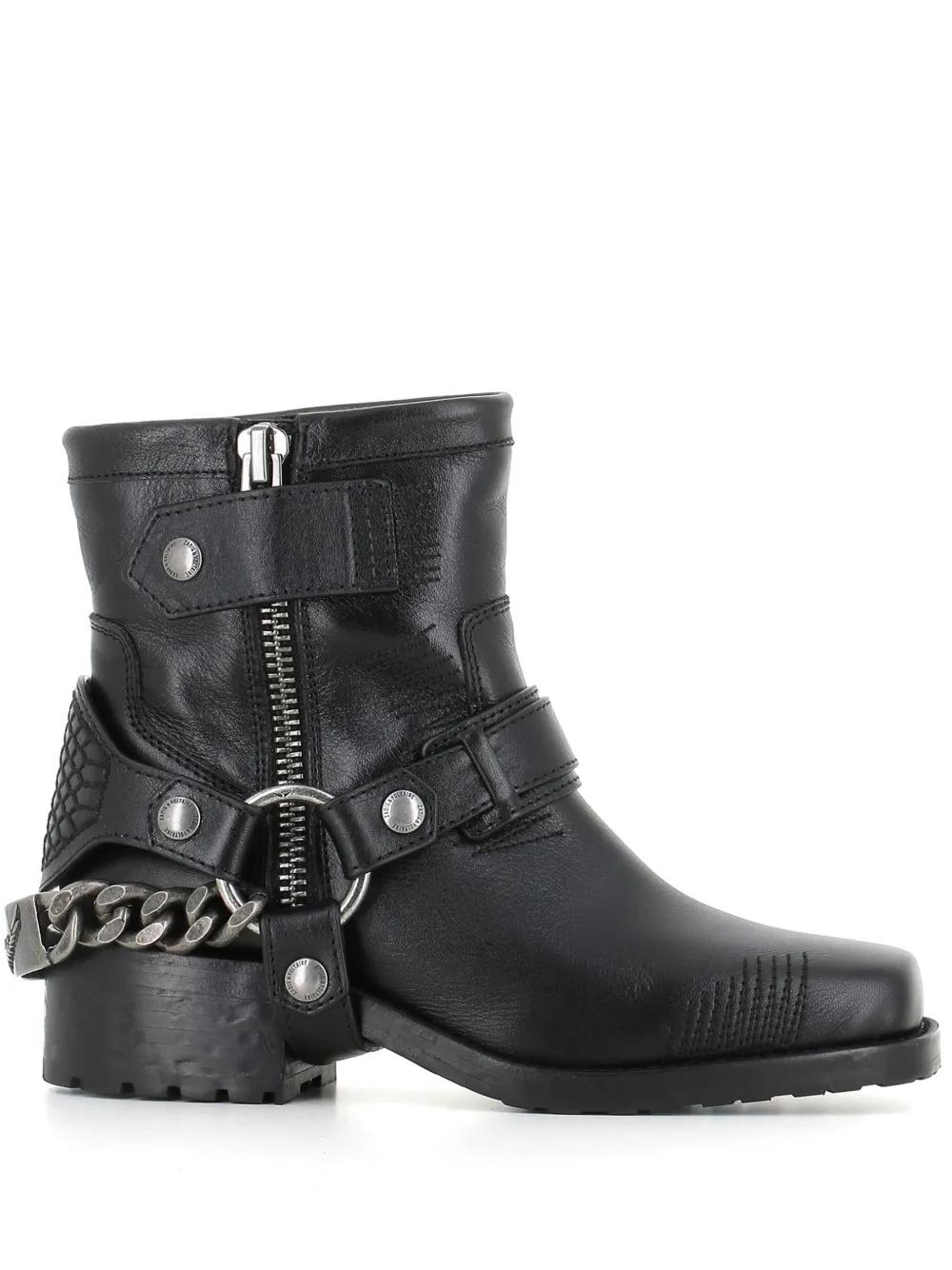 ZADIG & VOLTAIRE 黒 レザーブーツ 美品 ZADIG＆VOLTAIRE ザディグ エ ヴォルテール レザー