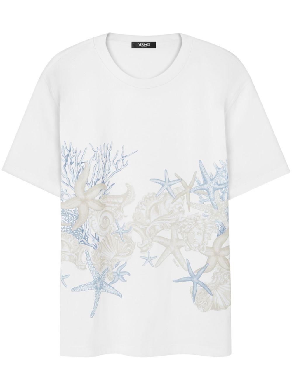 Versace Barocco Sea Cotton T-Shirt in White for Men | Lyst