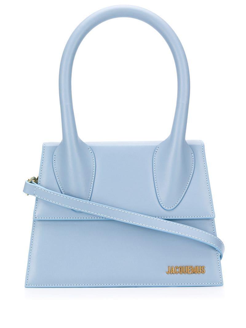 Jacquemus Le Grand Chiquito Bag In Light Blue Leather Lyst Canada