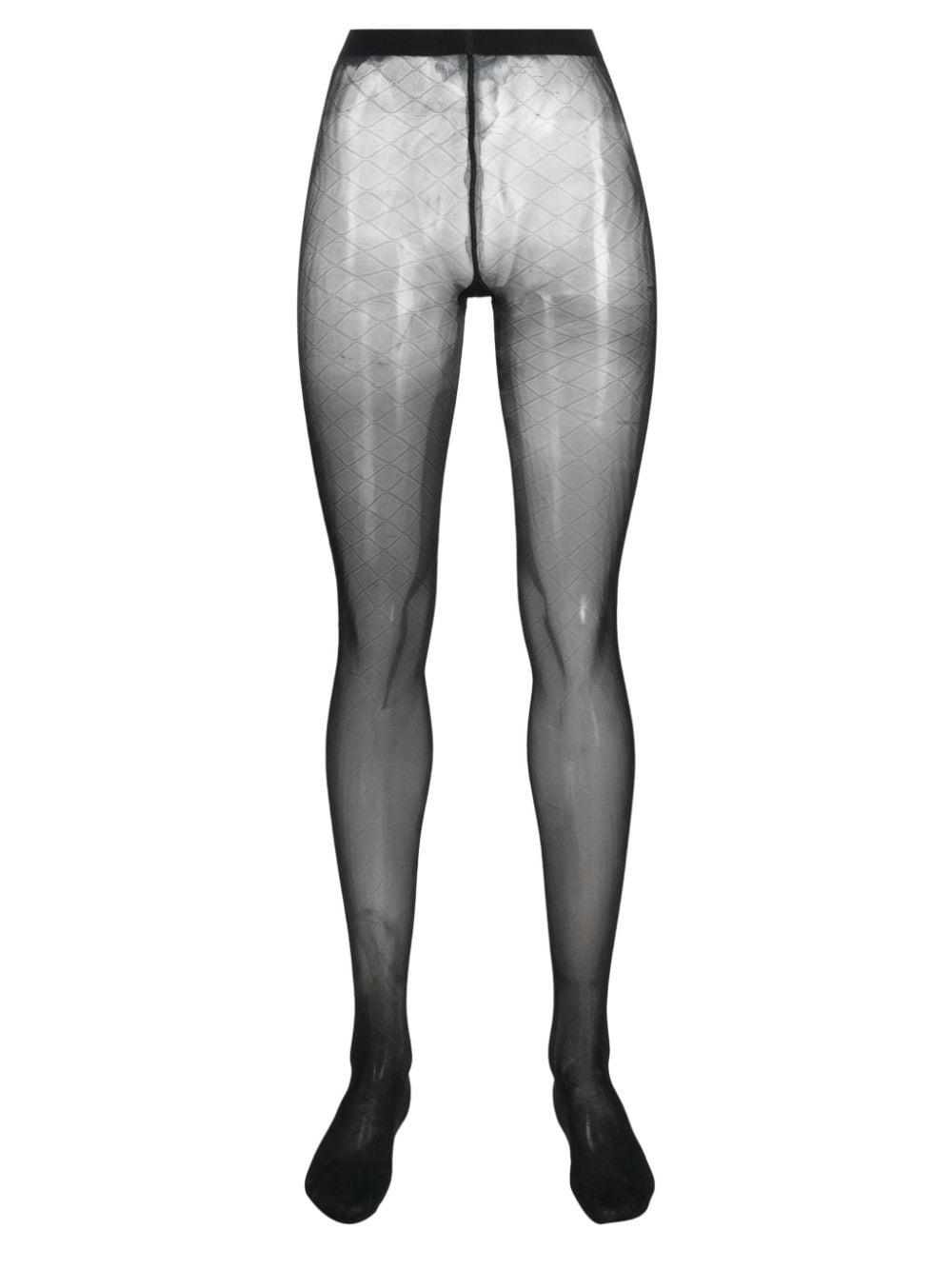 Wolford Liza Semisheer Tights in Gray Lyst