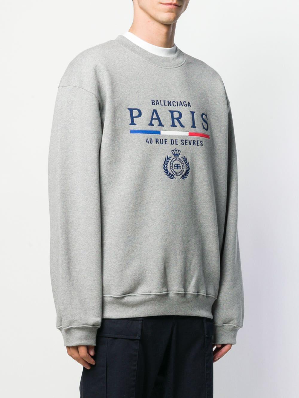 Balenciaga Sweatshirt mit Logo-Stickerei in Grau für Herren | Lyst AT