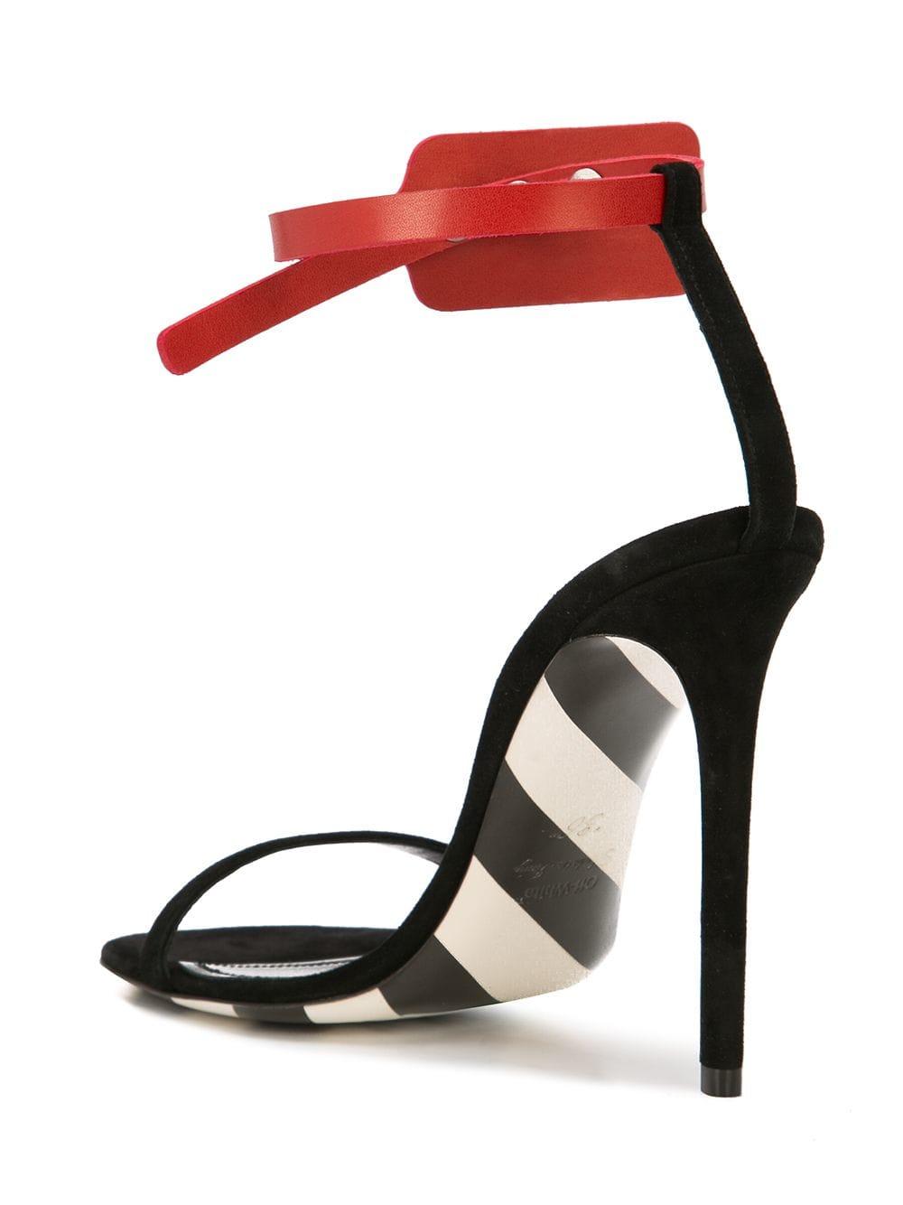ASOS DESIGN Nest embellished strappy tie leg heeled sandals in off white |  ASOS