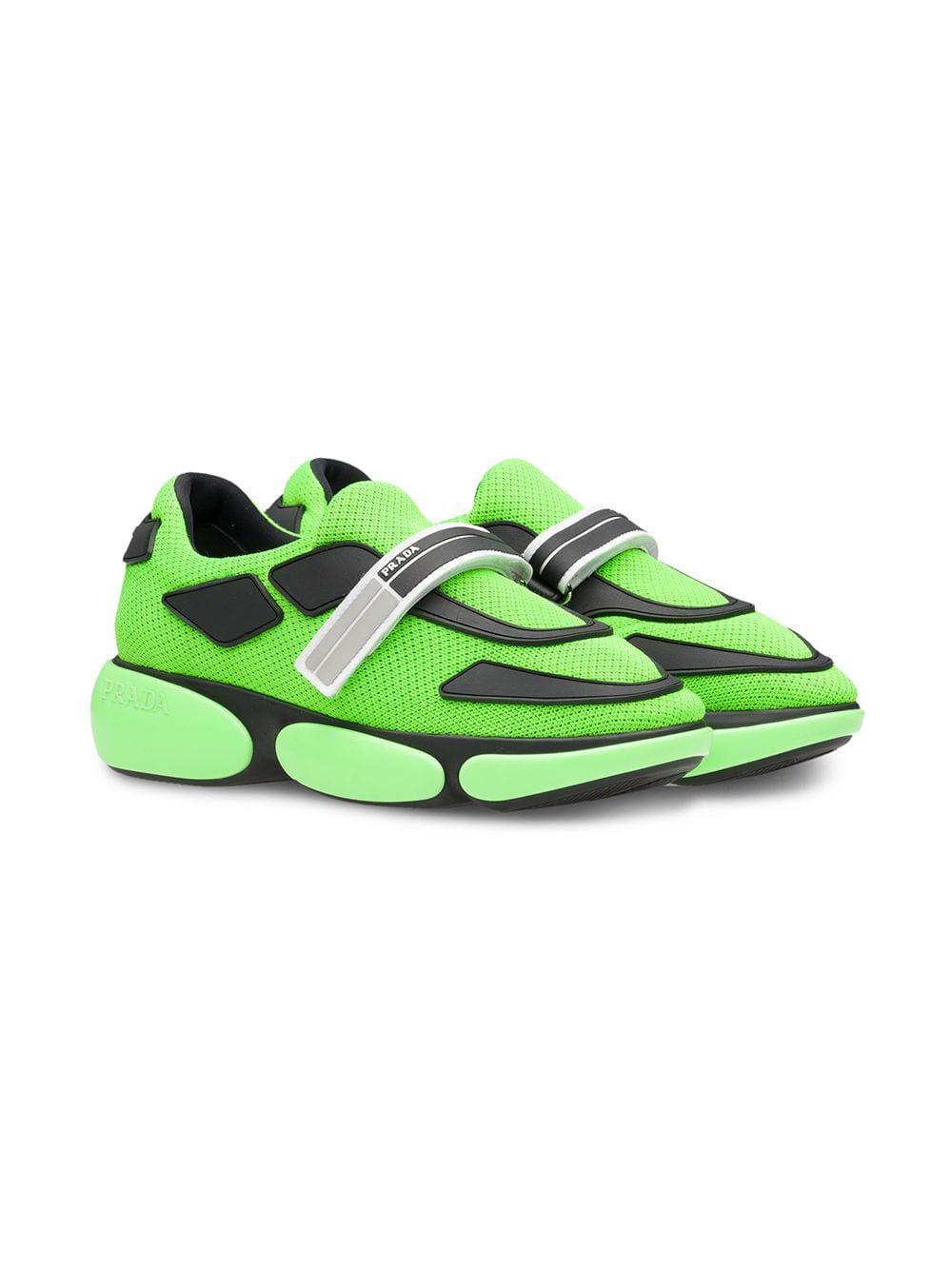 Prada Rubber Cloudbust Sneakers in Green - Lyst