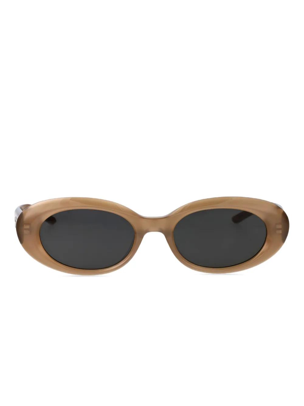 Gentle Monster Molta Oval-Frame Sunglasses in Brown | Lyst