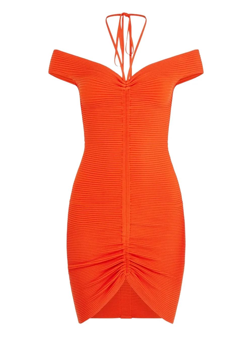 david koma orange dress Asymmetric gown in orange - David Koma