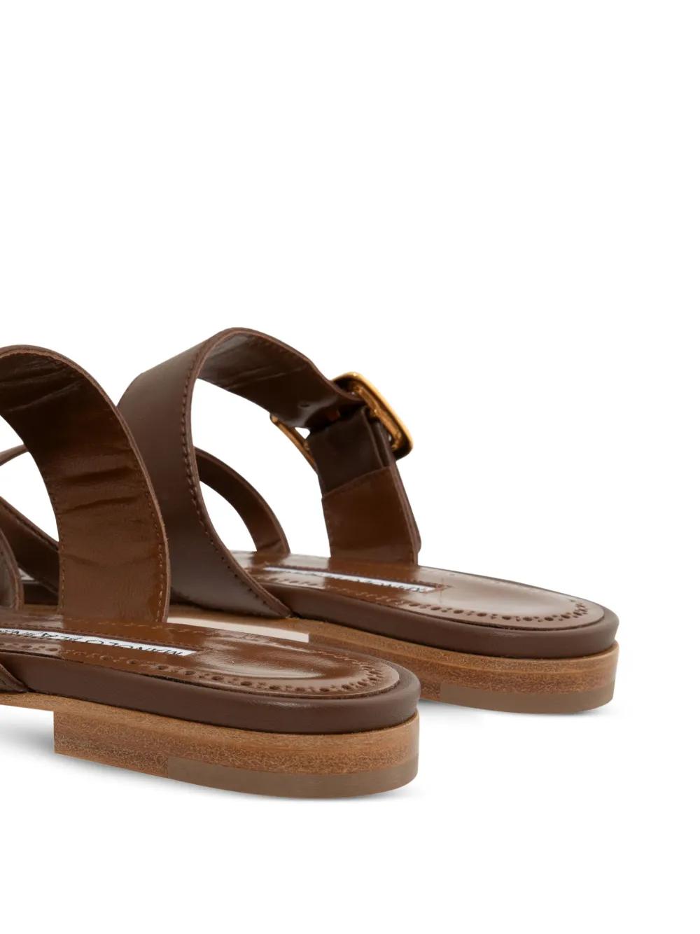 Manolo Blahnik Thalusa Sandals in Brown | Lyst
