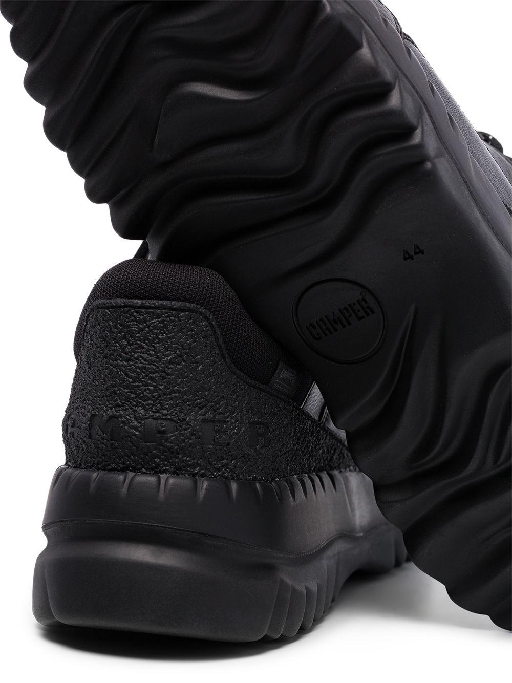 Camper X Kiko Kostadinov Panelled Leather Sneakers in Black Camper X Kiko Kostadinov Panelled Leather Sneakers in Black