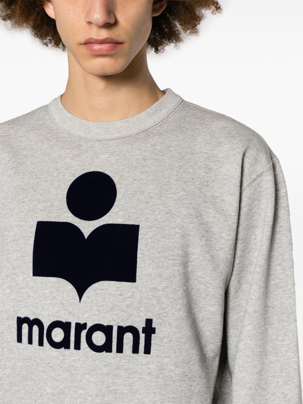 Logo Detail Flocked Sweatshirt