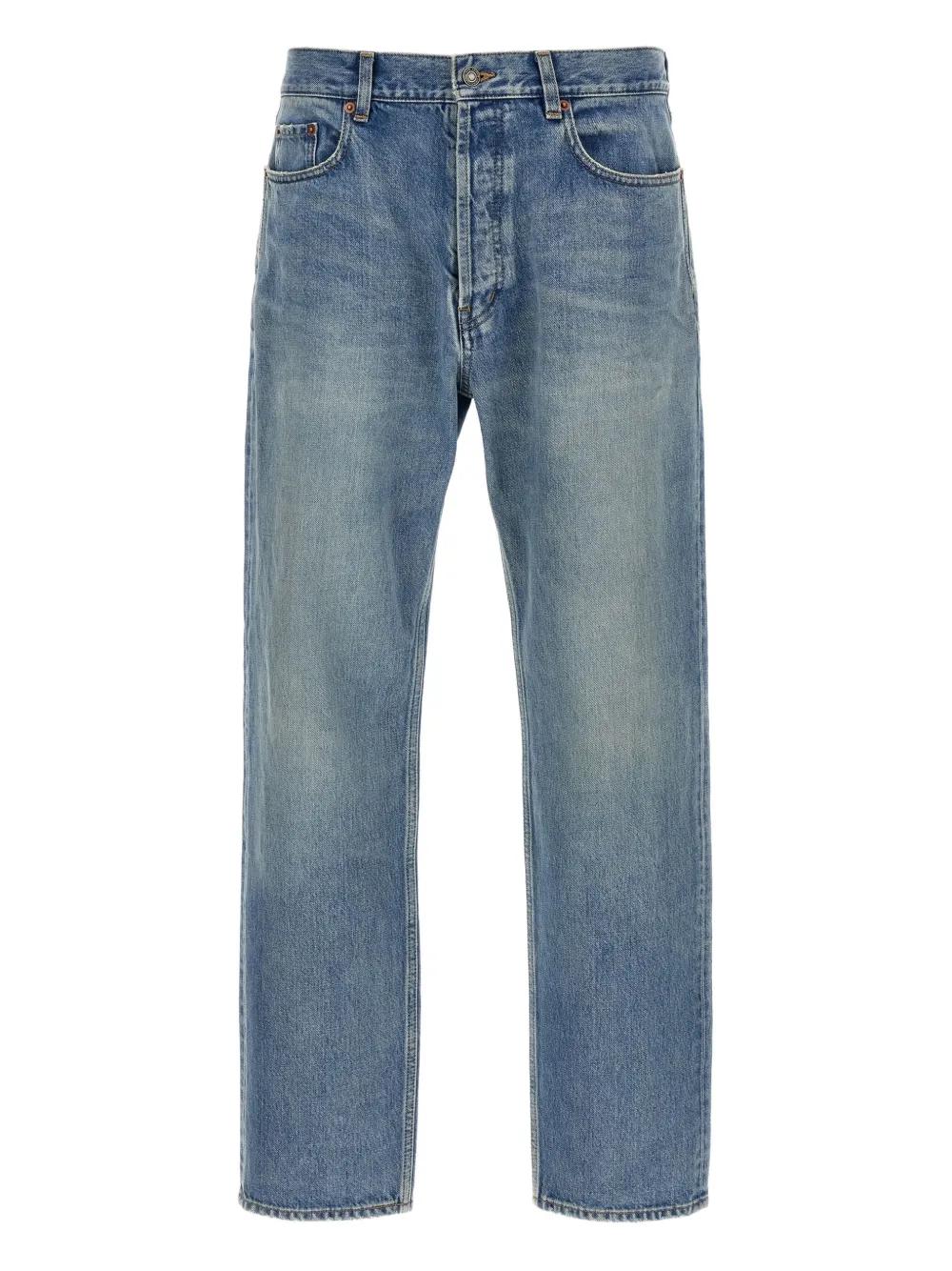 ★SAINT LAURENT★ブルー デニム ストレート ジーンズ ストレートジーンズ（ベンジャミンブルーデニム） | Saint
