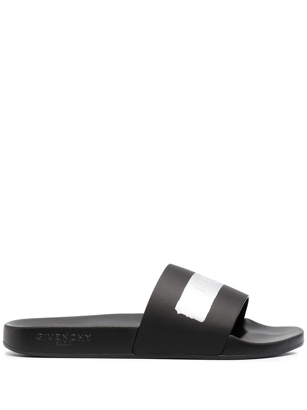 givenchy logo strap slides
